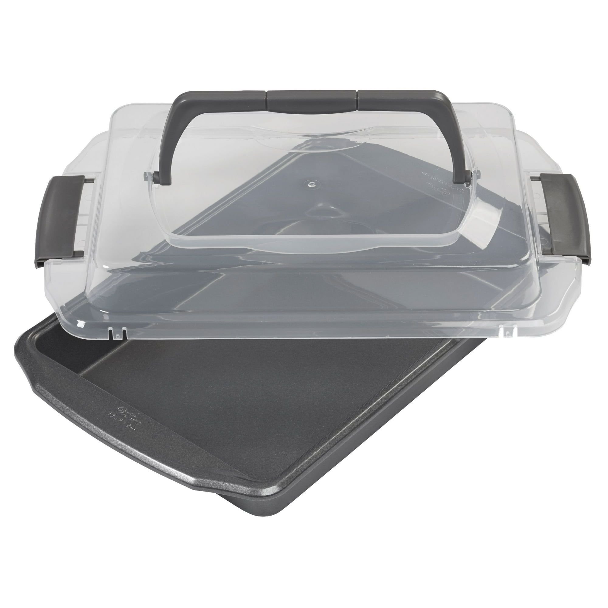 Premium Steel Non-Stick Oblong Cake Pan with Lid 13 x 9-inch Rectangular Baking Pan, Packaging May Vary