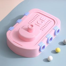 Ice Making Machine Grid Cavity Flexible Silicone Ice Hockey Machine (Color: Pink)