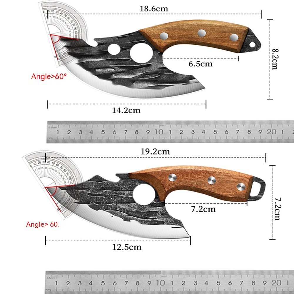 Forging Small Kitchen Knife Boning Knife Dedicated Slaughter (Option: Set)