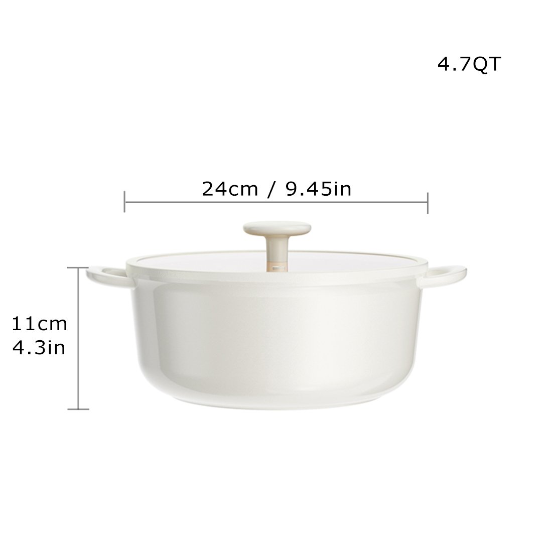 Clean Soup Pot (Option: Beige-24cm)
