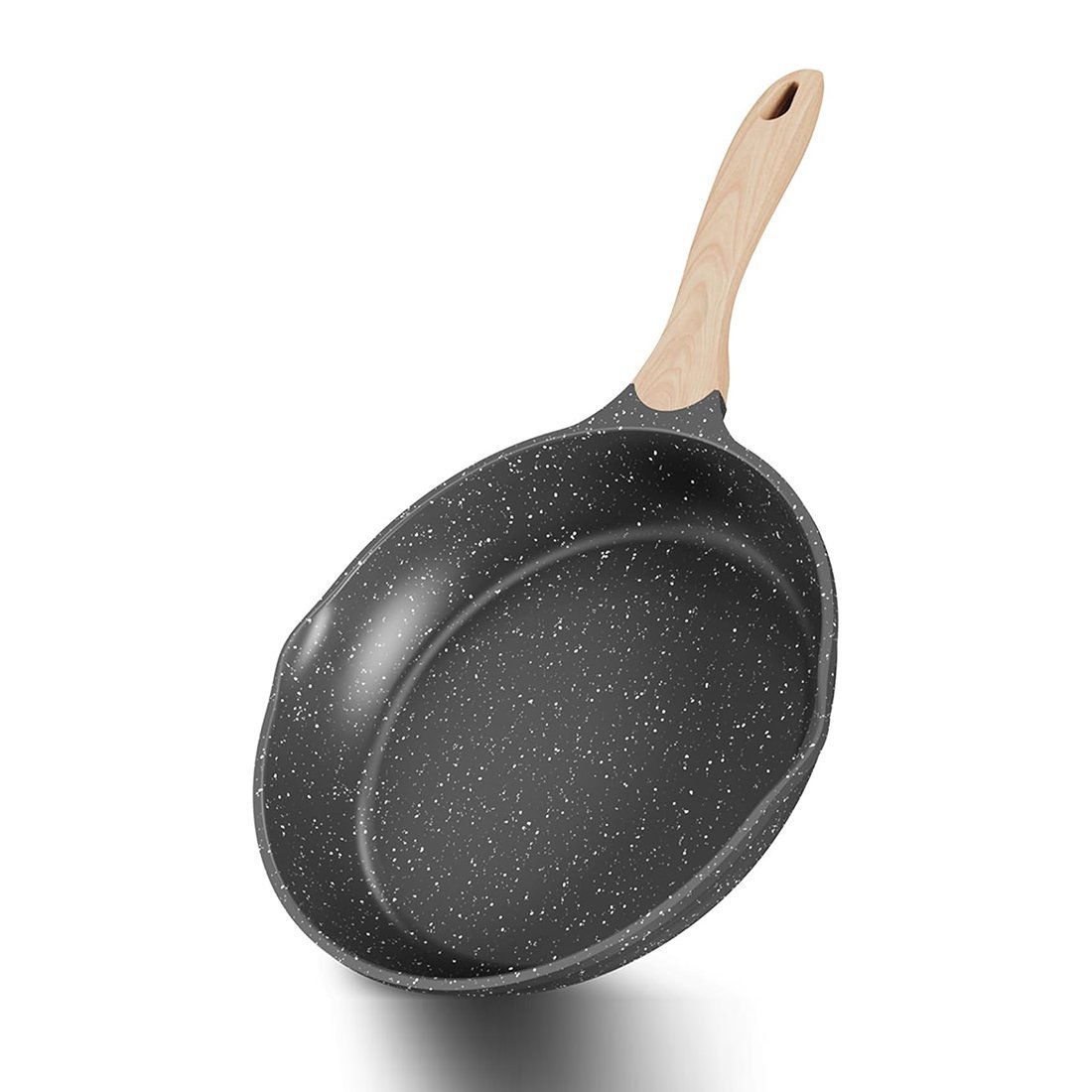 JEETEE 8 Inch Nonstick Frying Pan, Stone Coating Cookware, Nonstick Omelette Pan With Heat-Resistant Handle, Induction Skillet For Eggs (Option: Half of 19inch)