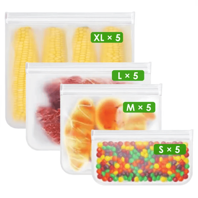 20 Reusable Food Storage Bags (Option: Style1)